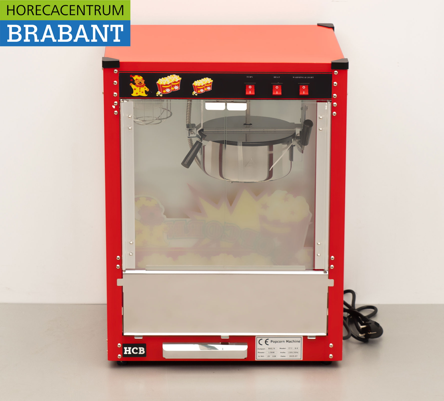 HCB Popcorn machine Popcorn machine Red 230V Braderie Market Catering - Image 4