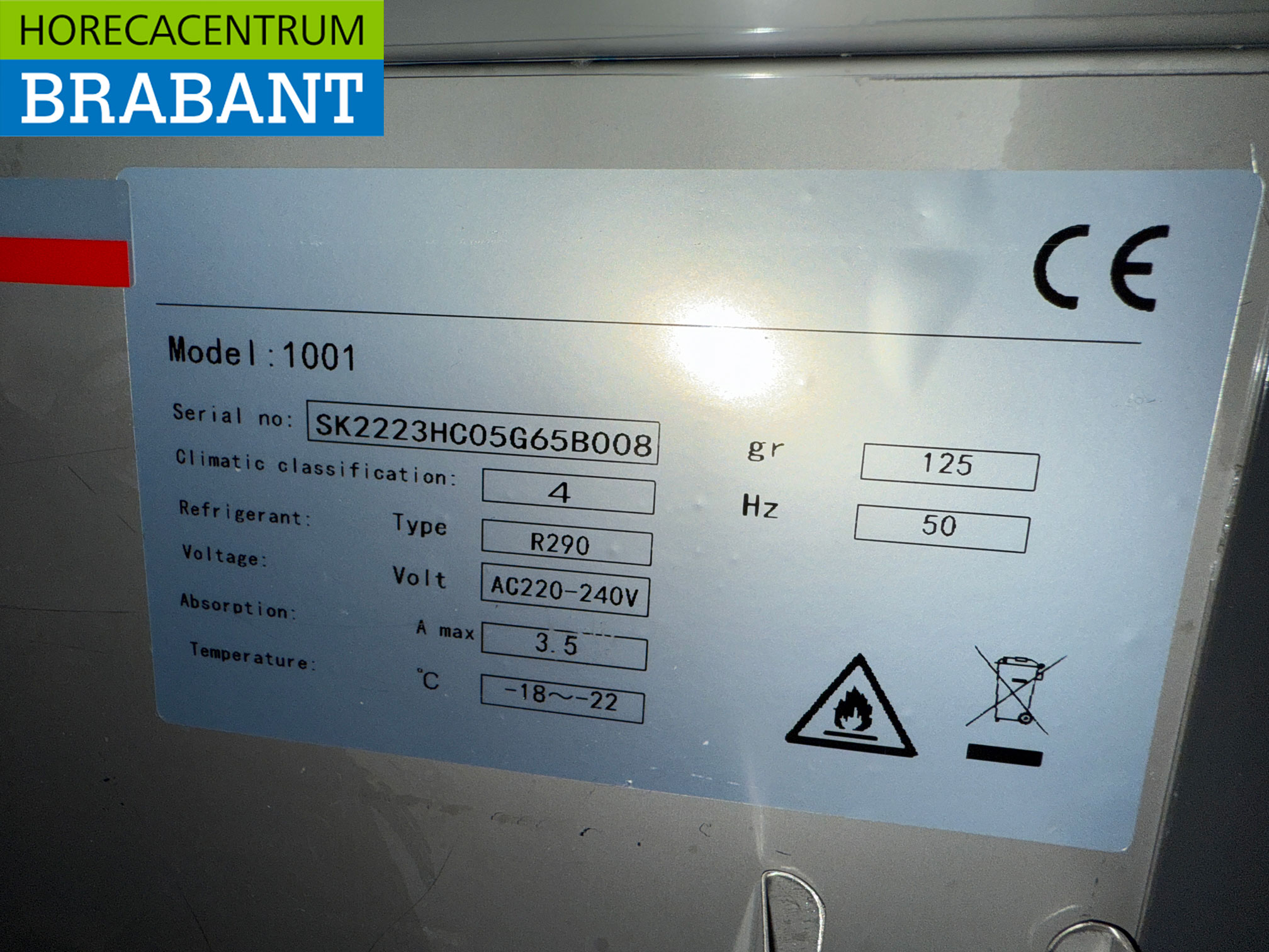 Stainless steel Freezer cabinet 650 liters 230V Horeca - Image 5