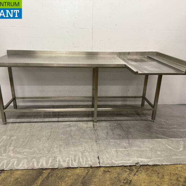 Stainless Steel Drainage Table T.B.V. Slide Through Dishwasher 242 x 112.5 x 90.5 cm Horeca