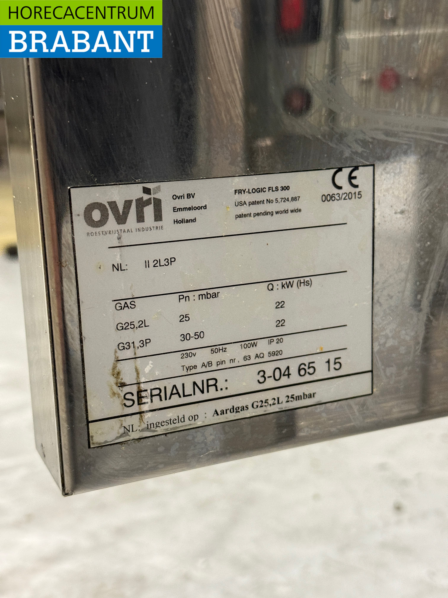 Stainless steel Fry Logic FLS 300 Fryer 22 liters GAS + 230V Horeca - Image 7