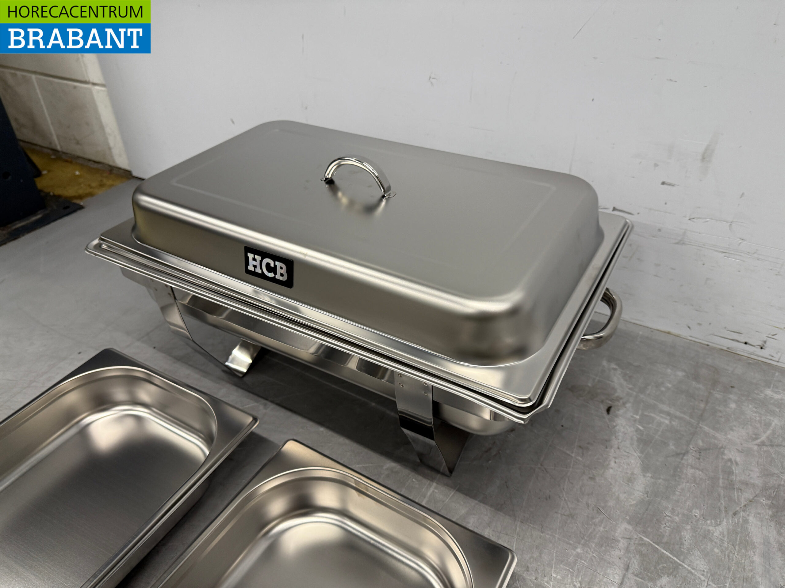 Stainless steel HCB Chafing dish set 1 x 1/1, 2 x 1/2 and 3 x 1/3 GN Horeca - Image 2