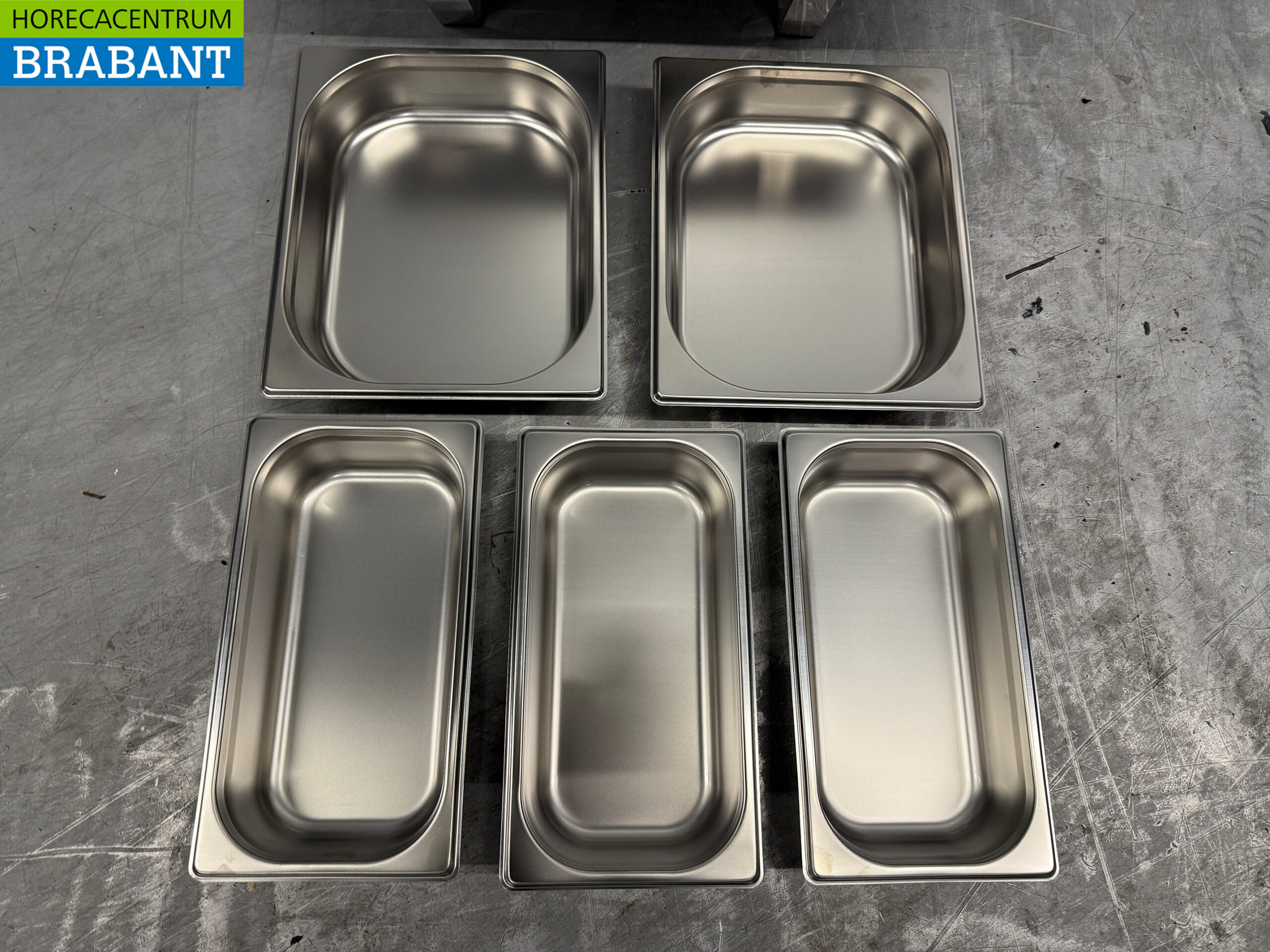 Stainless steel HCB Chafing dish set 1 x 1/1, 2 x 1/2 and 3 x 1/3 GN Horeca - Image 5