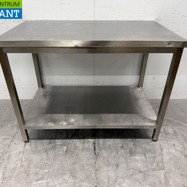 Stainless steel Worktable with undershelf 120 x 70 x 89 cm Catering