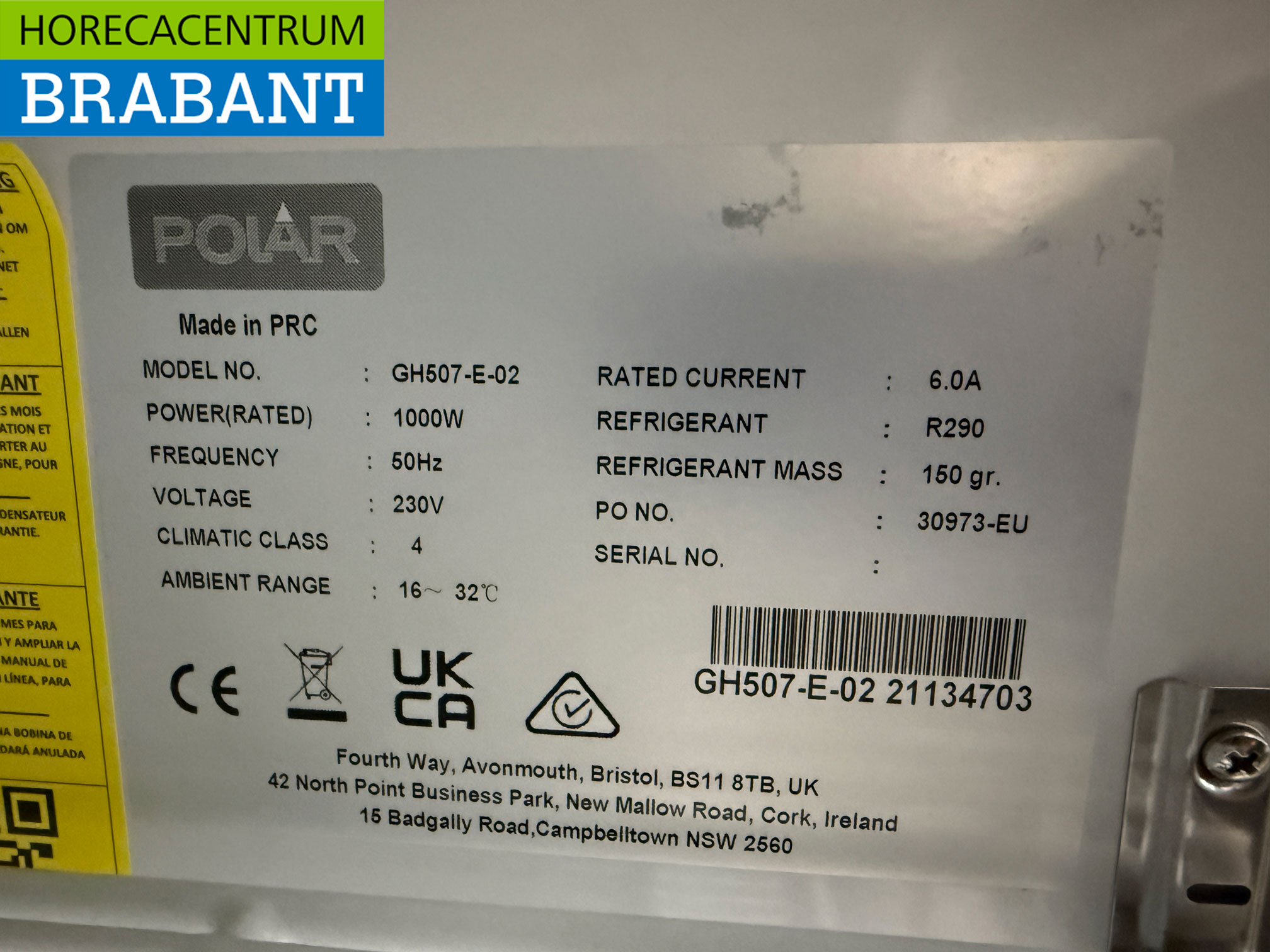 Polar Glass door freezer cabinet Freezer cabinet with glass doors 920 liters 230V Horeca - Image 5