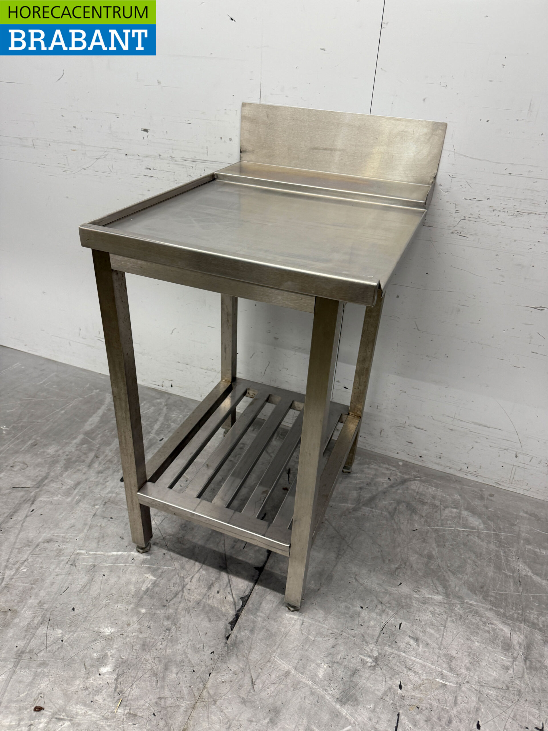 Stainless steel Drainage table tbv pass through dishwasher 56 cm Horeca - Image 3