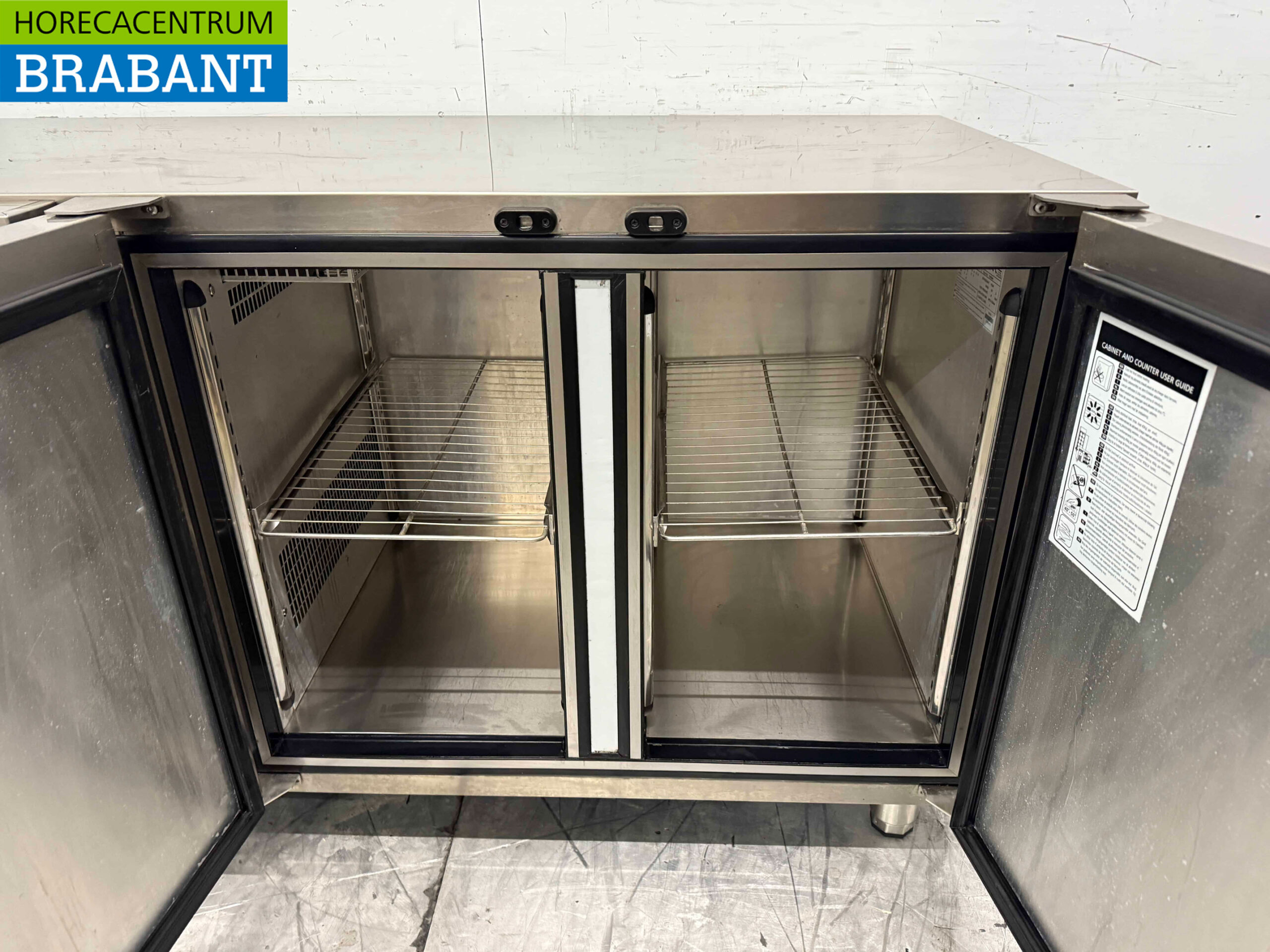 Stainless steel Foster Refrigerated Workbench 2 doors 142 cm 230V Catering - Image 4