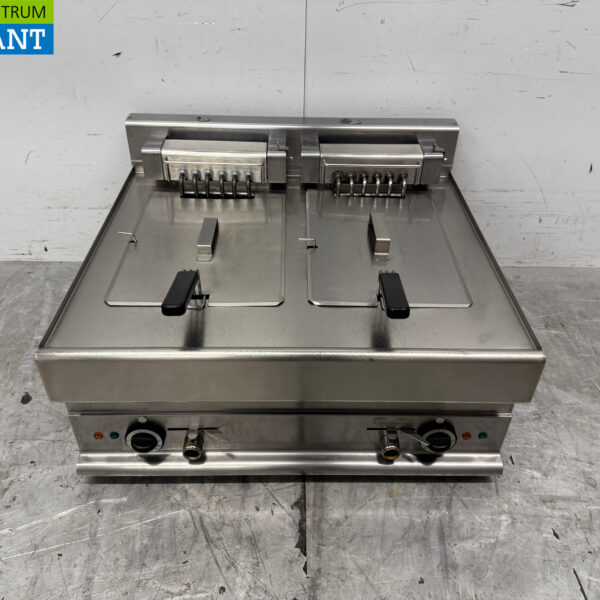 Stainless steel Modular Double Fryer 2 x 10 liters 400V Catering