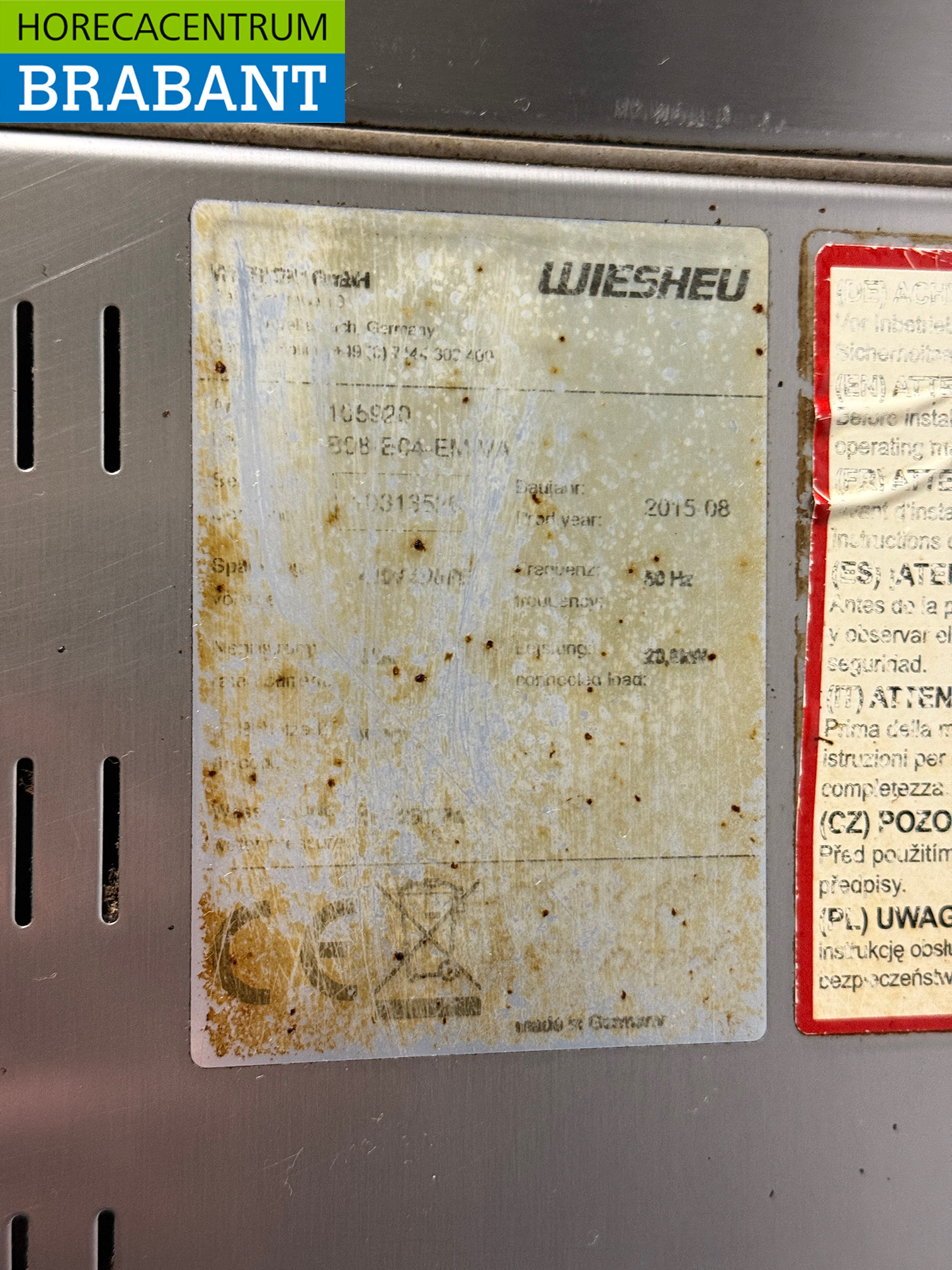 Stainless steel Wiesheu Hot air oven store oven 60 x 40 cm 400V Horeca - Image 5