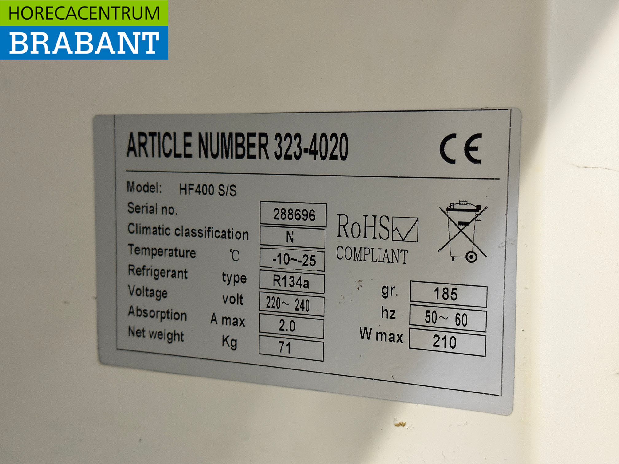 Stainless steel Saro Freezer 361 liters 230V Horeca - Image 5
