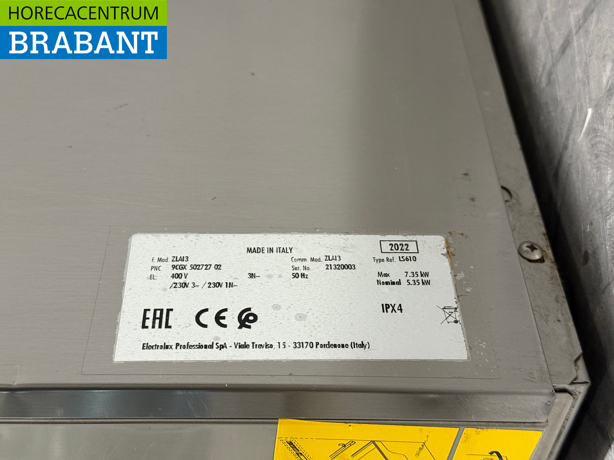 Stainless steel Zanussi Dishwasher with drain pump 230V Horeca - Image 7