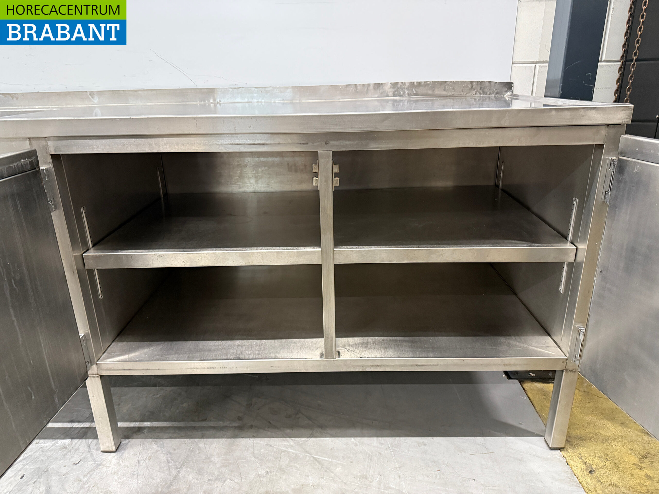 Stainless Steel Sink Table Double Sinks 400 x 70 x 91.5 cm Catering - Image 6