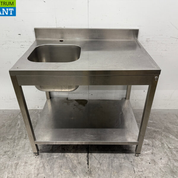 Stainless steel Rinse Table with Undershelf 100.2 x 68.5 x 91 cm Catering
