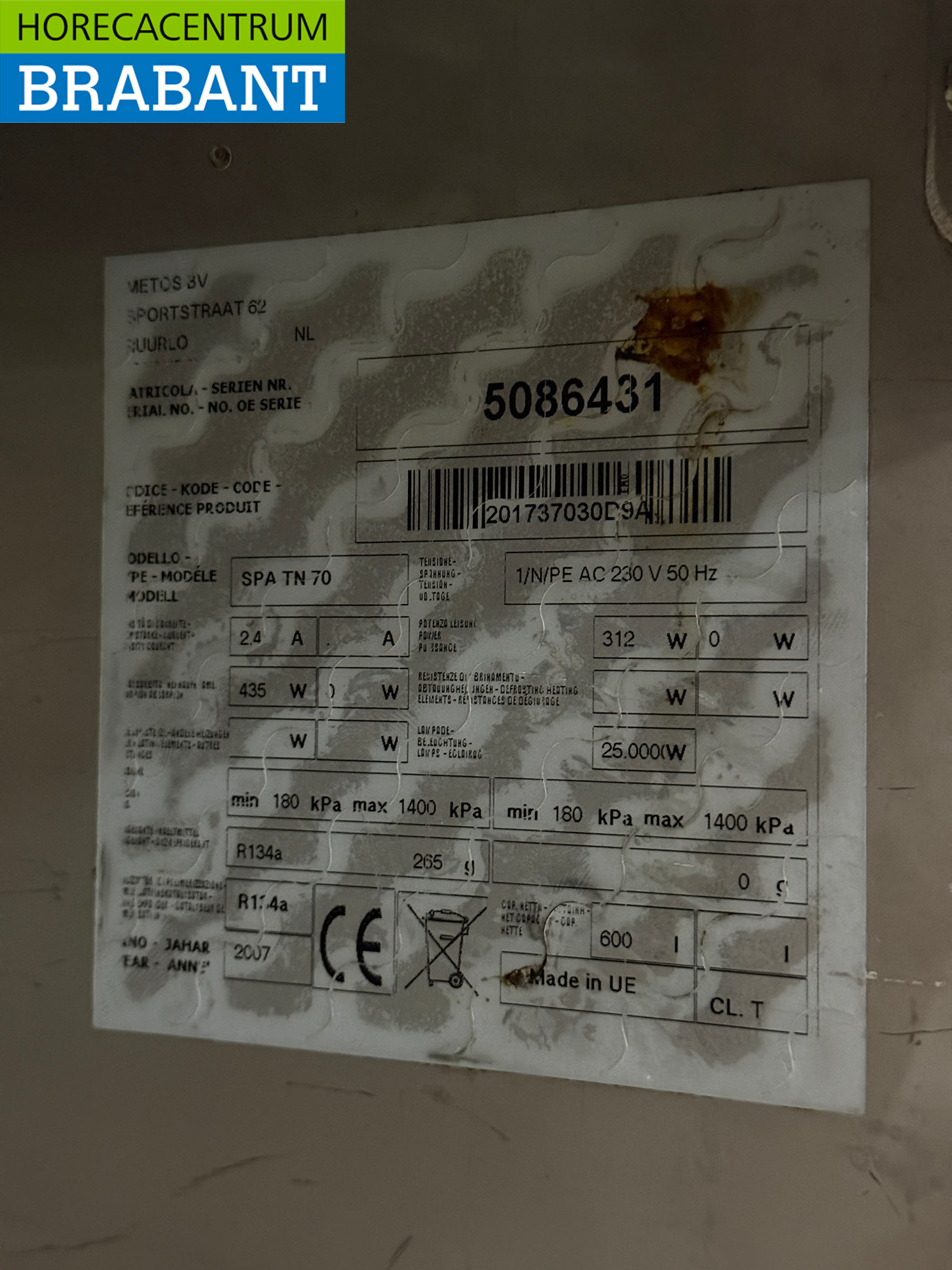 Stainless steel Metos Mobile Refrigerator 600 liters 230V Catering - Image 5