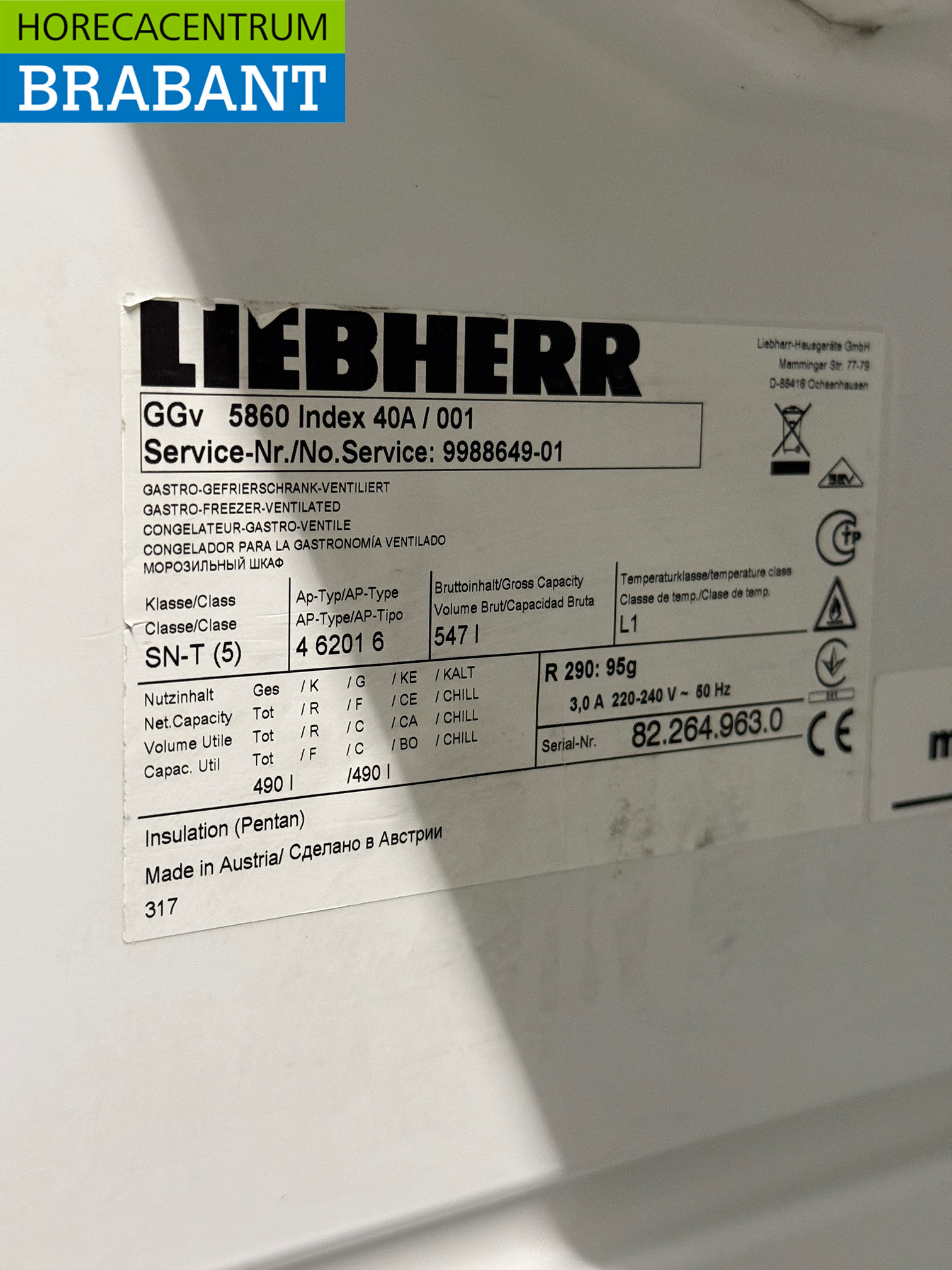 Stainless steel Liebherr Freezer 547 liters 230V Horeca - Image 5