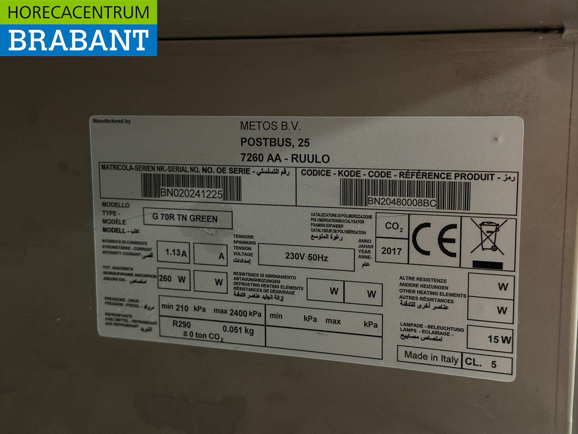 Stainless steel Metos Mobile Refrigerator 600 liters 230V Catering - Image 5