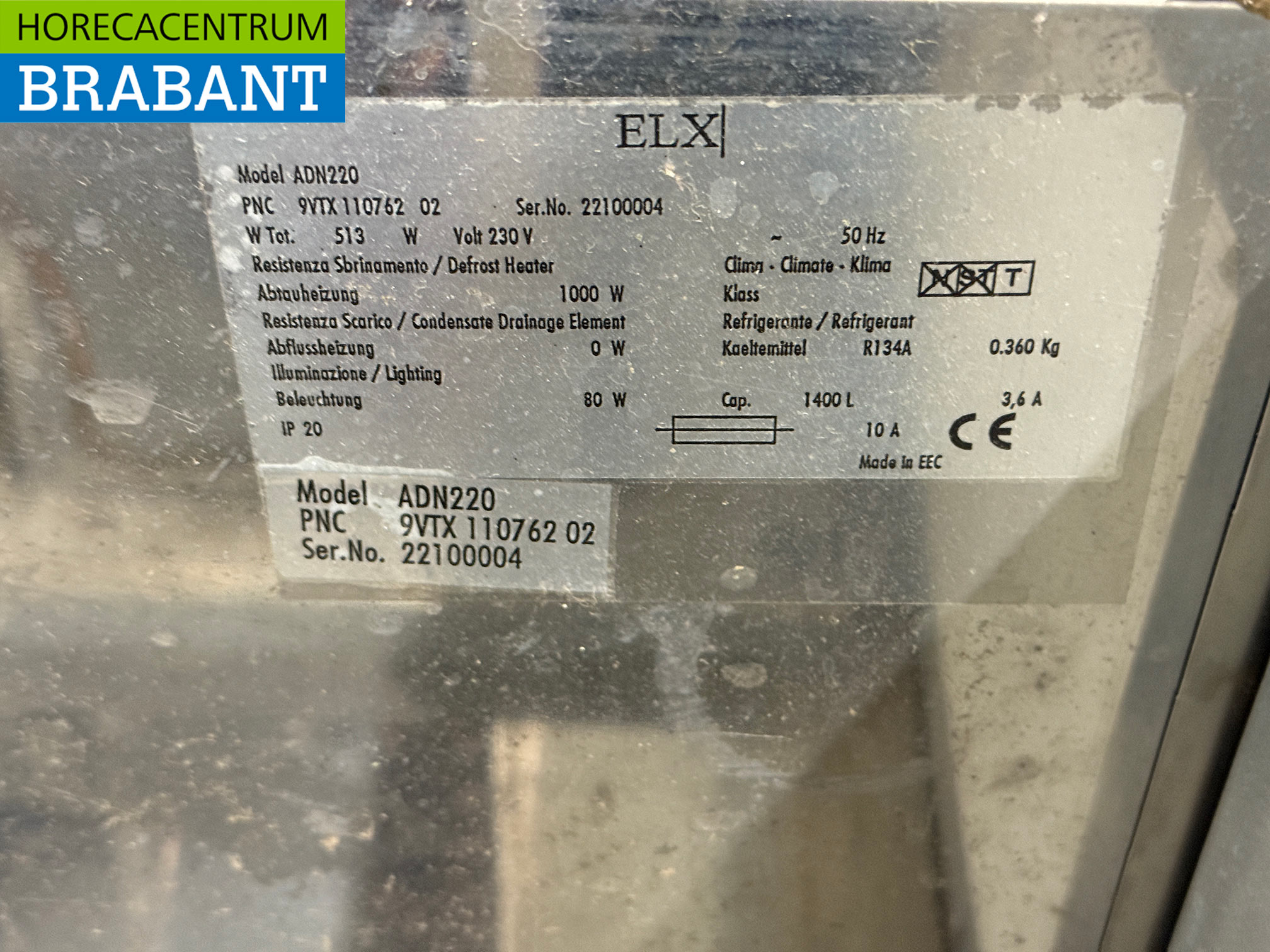 Stainless steel Zanussi Double door Refrigerator 1400 liters 230V Catering - Image 5