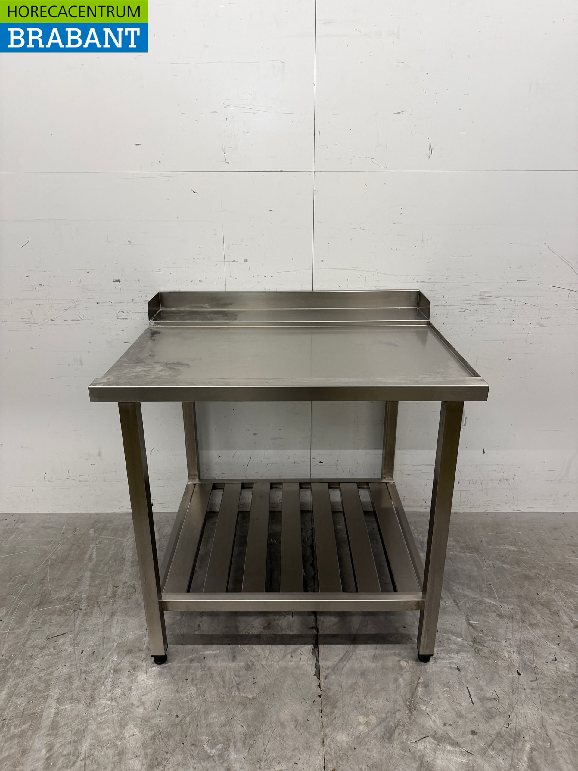 Stainless Steel Drainage Table T.B.V. Slide Through Dishwasher 90 x 75 x 93 cm Horeca
