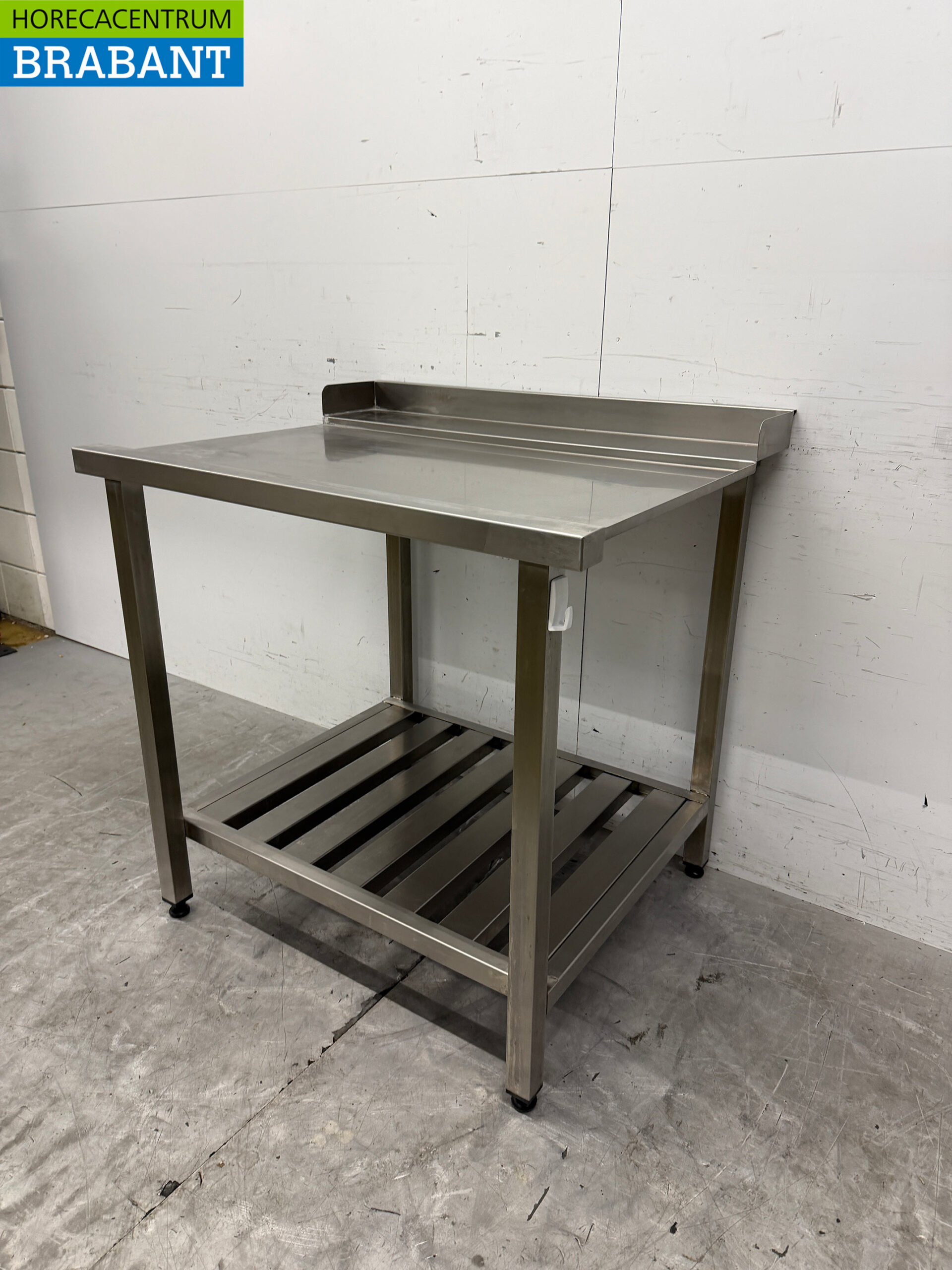 Stainless Steel Drainage Table T.B.V. Slide Through Dishwasher 90 x 75 x 93 cm Horeca - Image 2