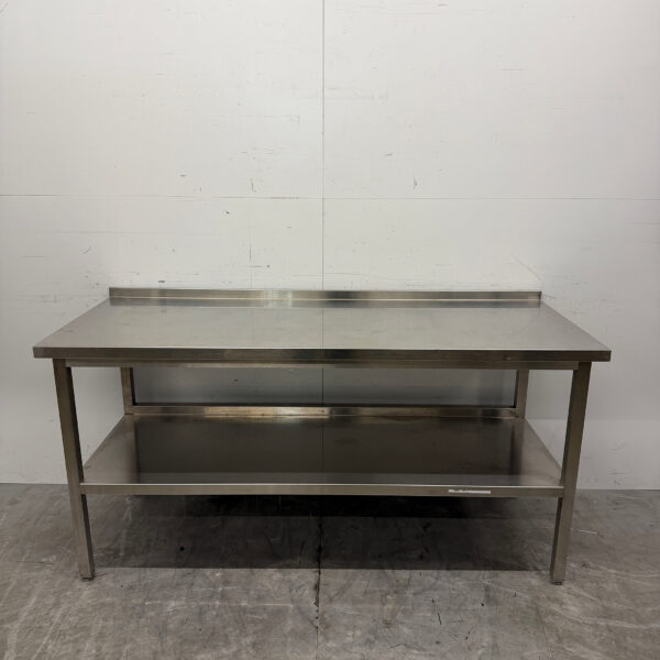 Stainless steel Worktable with undershelf 180 x 70 x 90 cm Catering