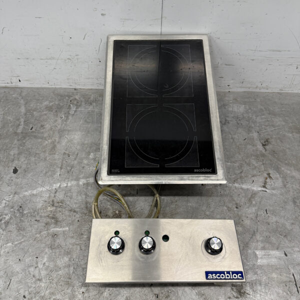 Stainless steel Ascobloc Built-in 2 burner Induction Hob 400V Catering