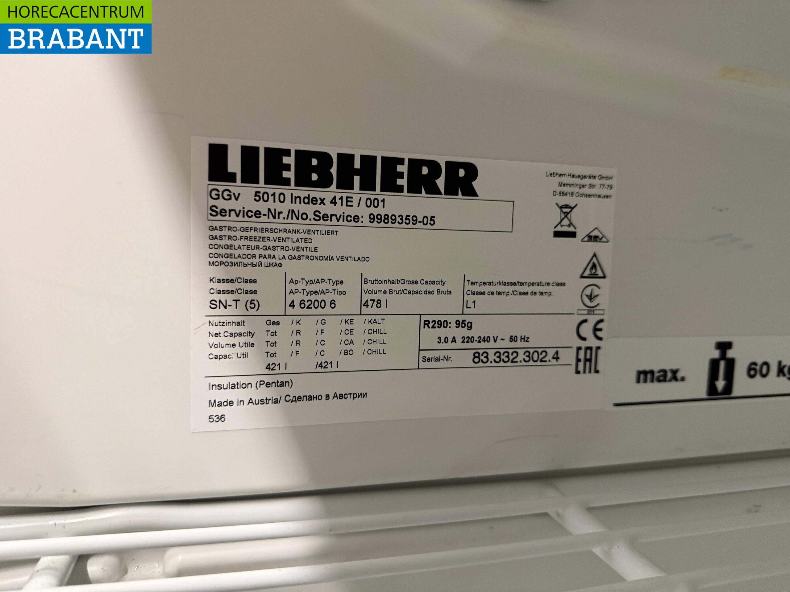 Liebherr Freezer 478 liters 230V Horeca - Image 5