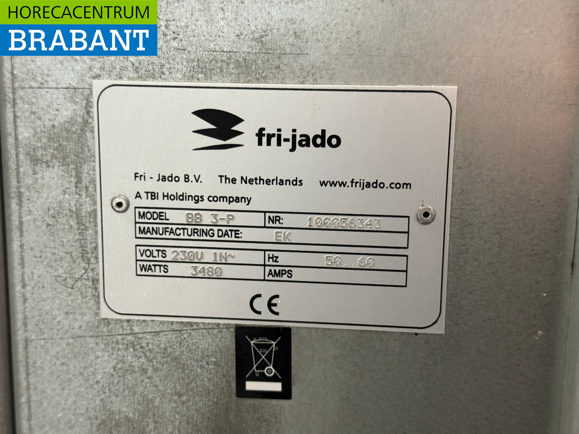 Stainless steel Fri-Jado Hot Air Oven 3 x 60/40 cm 230V Horeca - Image 5