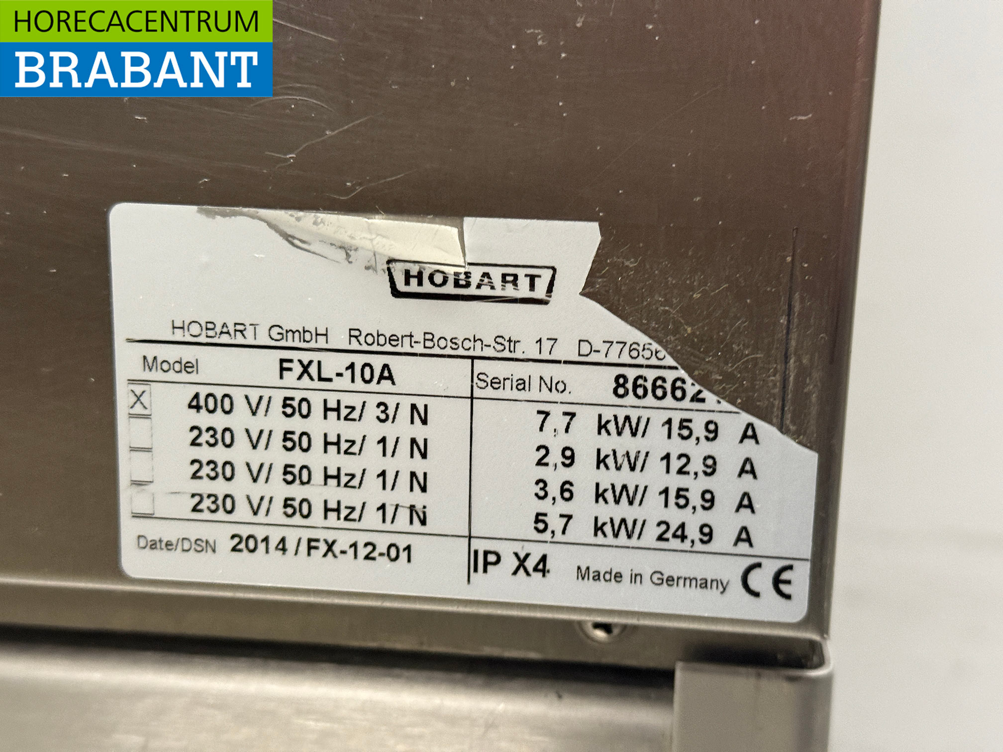Stainless steel Hobart Dishwasher with base and drain pump 400V catering - Image 7