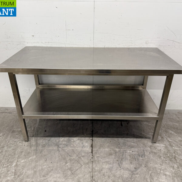 Stainless steel Worktable with undershelf 150 x 70 x 84 cm Catering