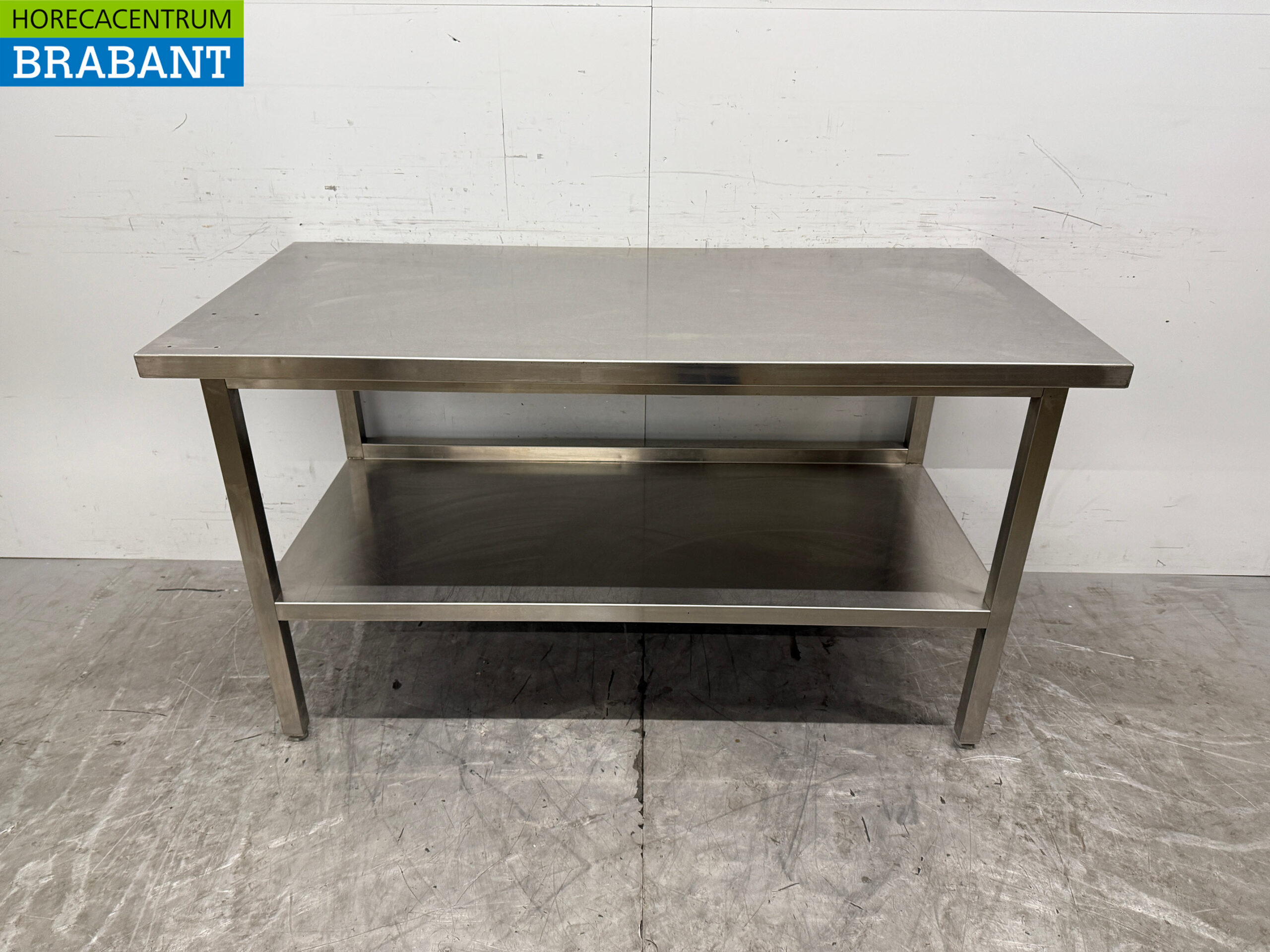 Stainless steel Worktable with undershelf 150 x 70 x 84 cm Catering
