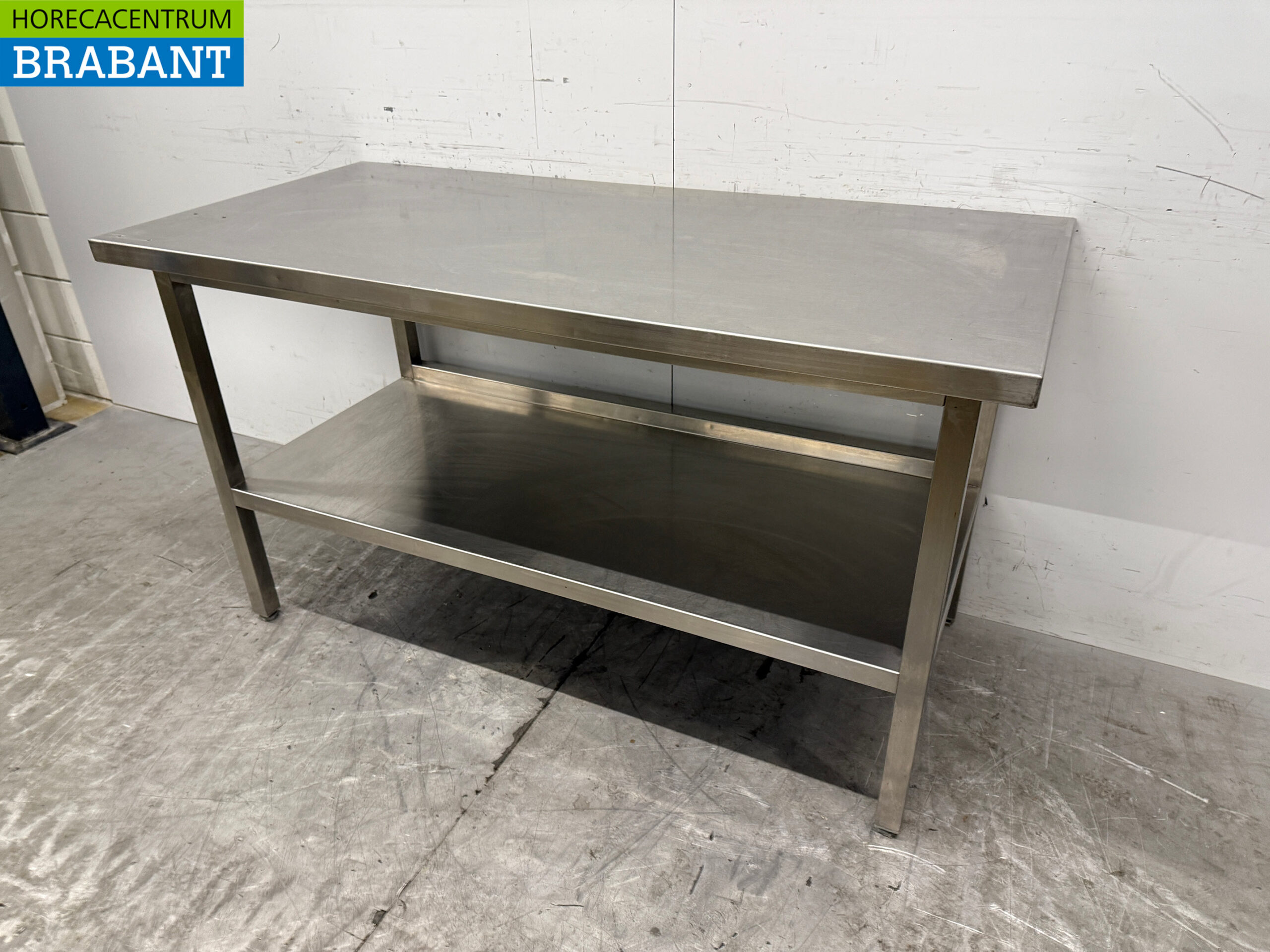 Stainless steel Worktable with undershelf 150 x 70 x 84 cm Catering - Image 2