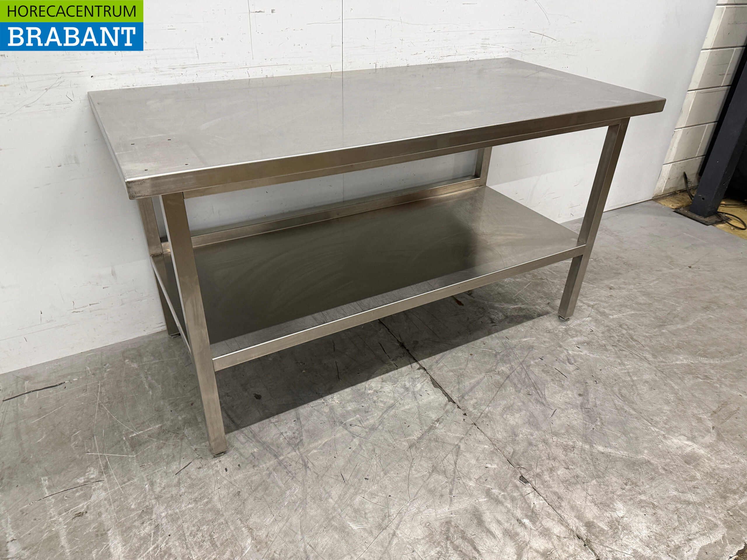 Stainless steel Worktable with undershelf 150 x 70 x 84 cm Catering - Image 3