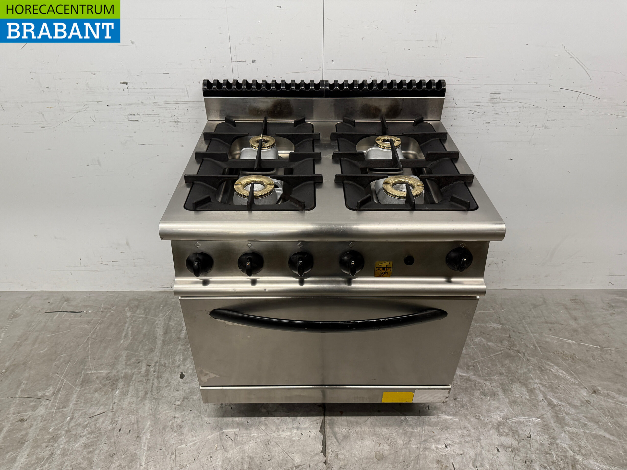 Stainless steel Olis 4 Burner Stove with oven 80 cm GAS Horeca