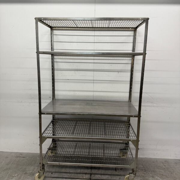 Stainless steel Mobile Shelving 120.5 x 62 x 199 cm Catering