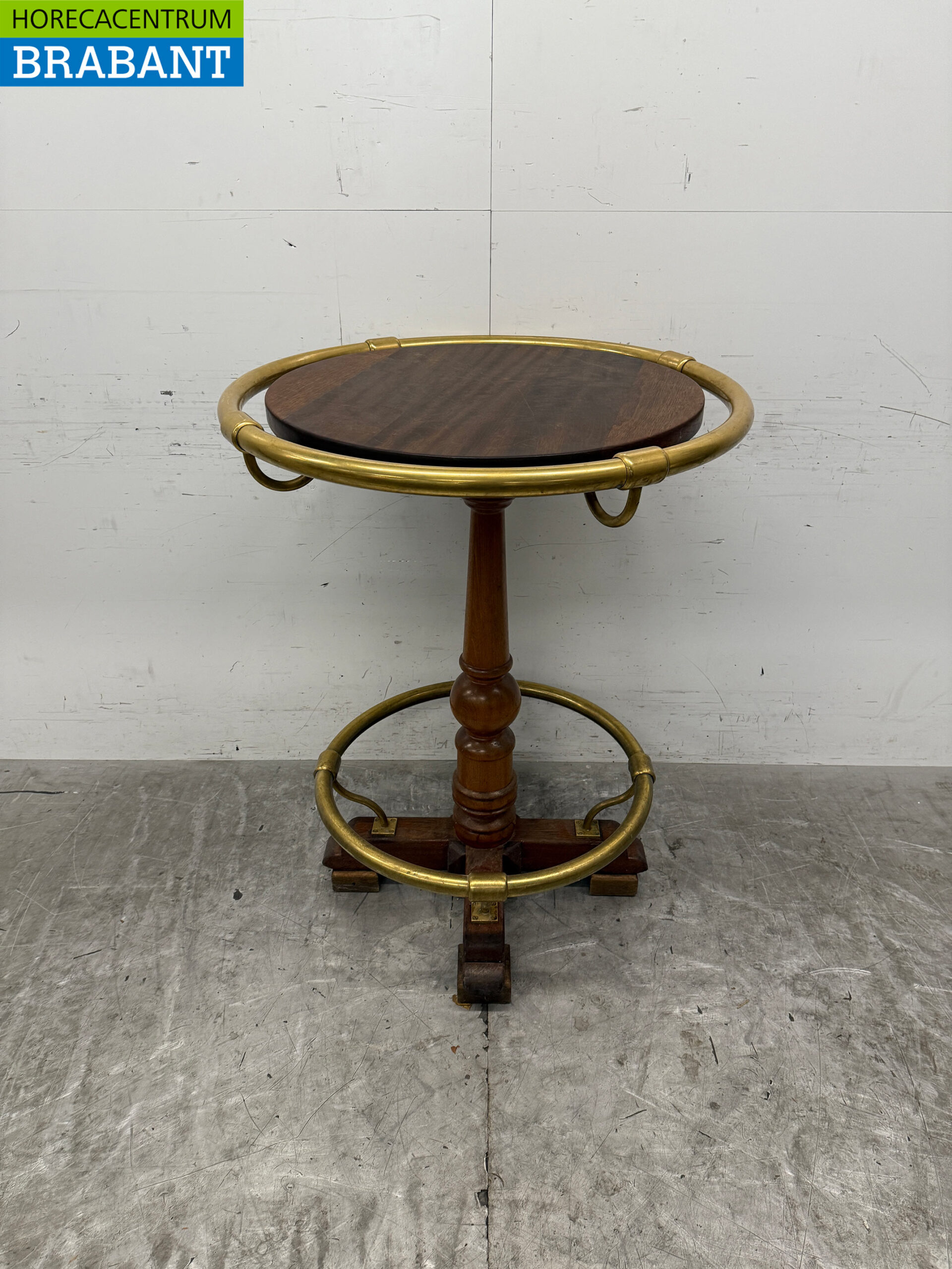 Bartable Bar Table Amsterdam with Brass Ring 83.5 cm diameter Catering