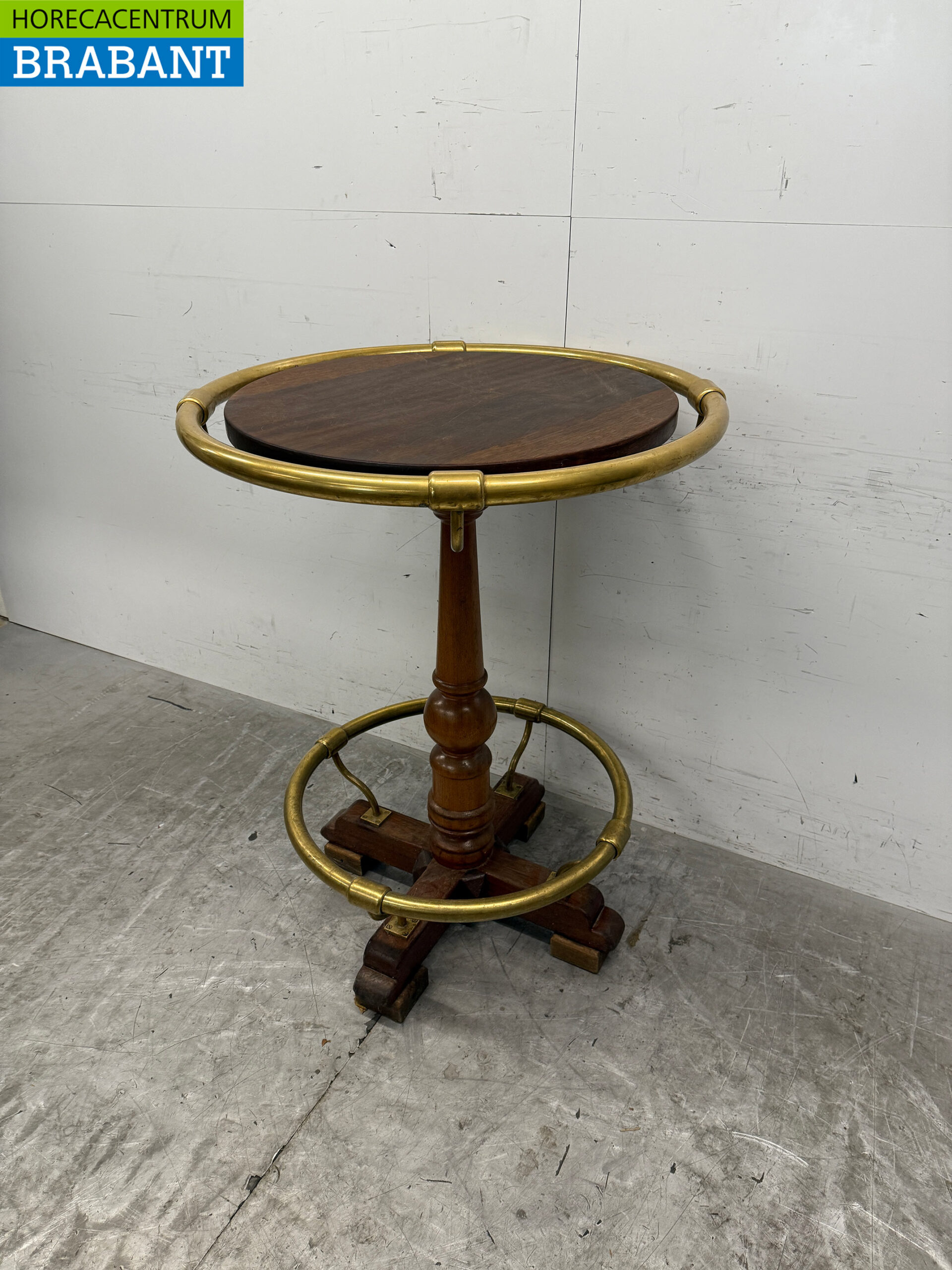 Bartable Bar Table Amsterdam with Brass Ring 83.5 cm diameter Catering - Image 2