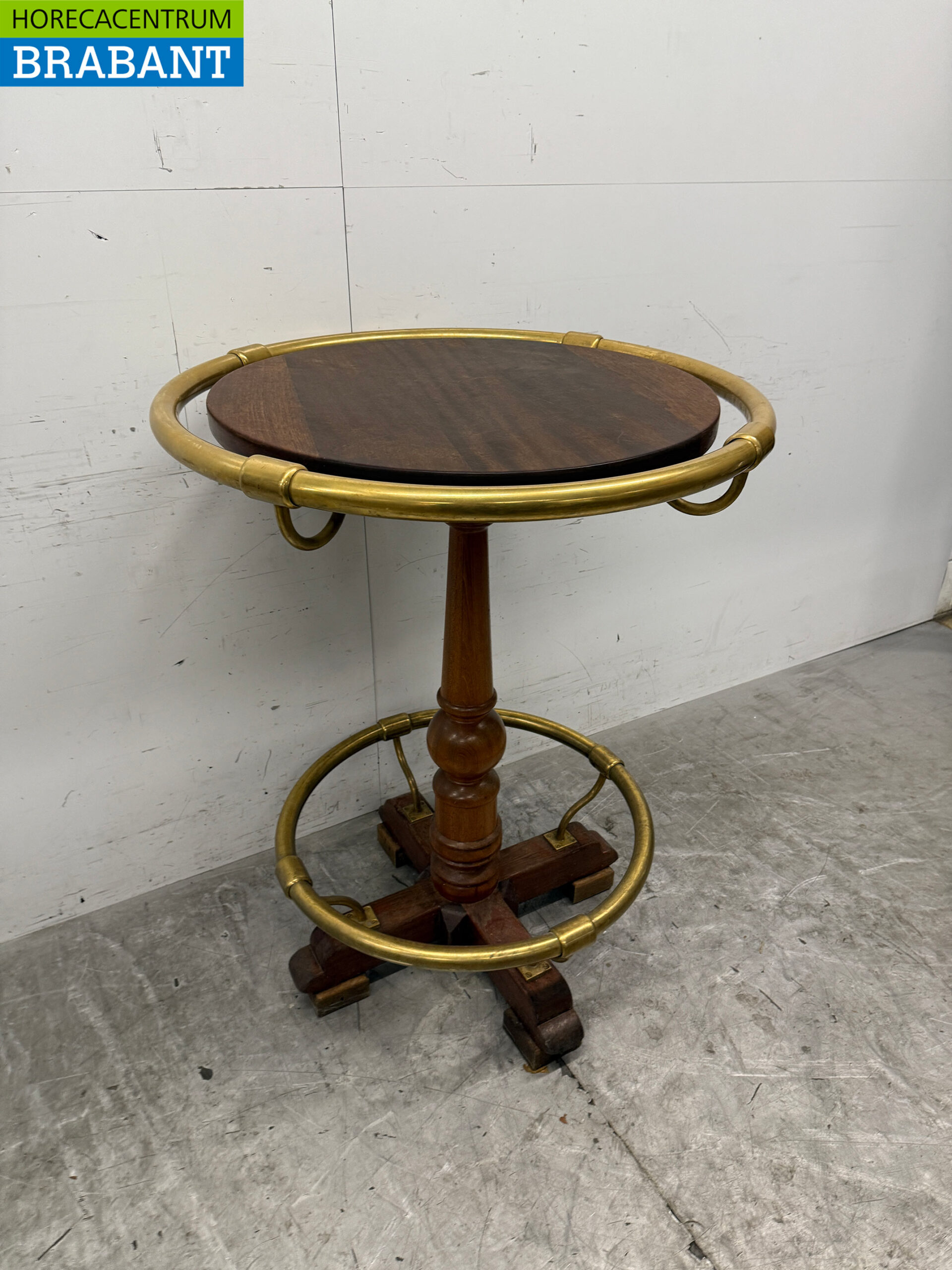 Bartable Bar Table Amsterdam with Brass Ring 83.5 cm diameter Catering - Image 3