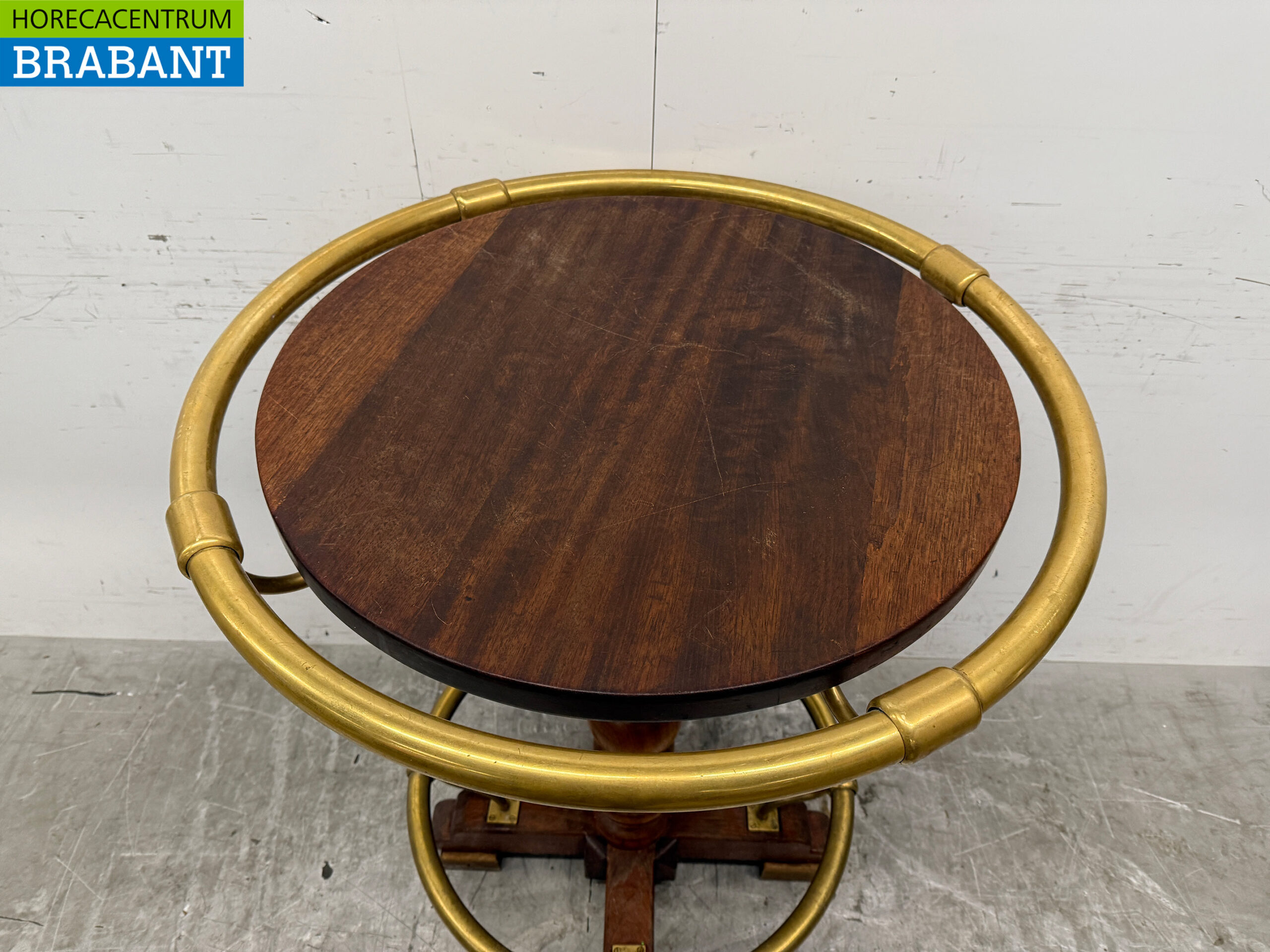 Bartable Bar Table Amsterdam with Brass Ring 83.5 cm diameter Catering - Image 4