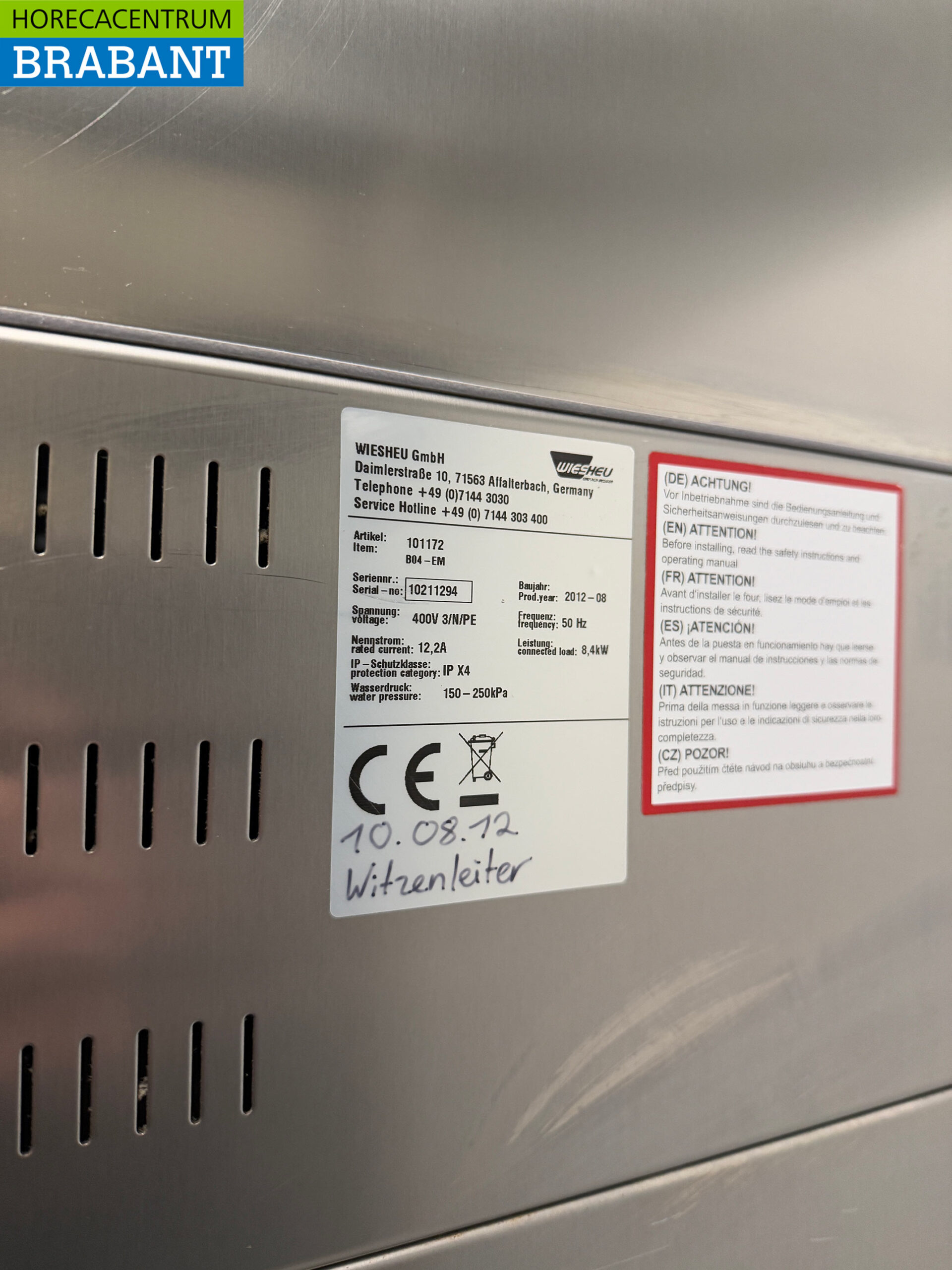 Stainless steel Wiesheu Hot air oven store oven 5 x 60/40 cm 400V Horeca - Image 5