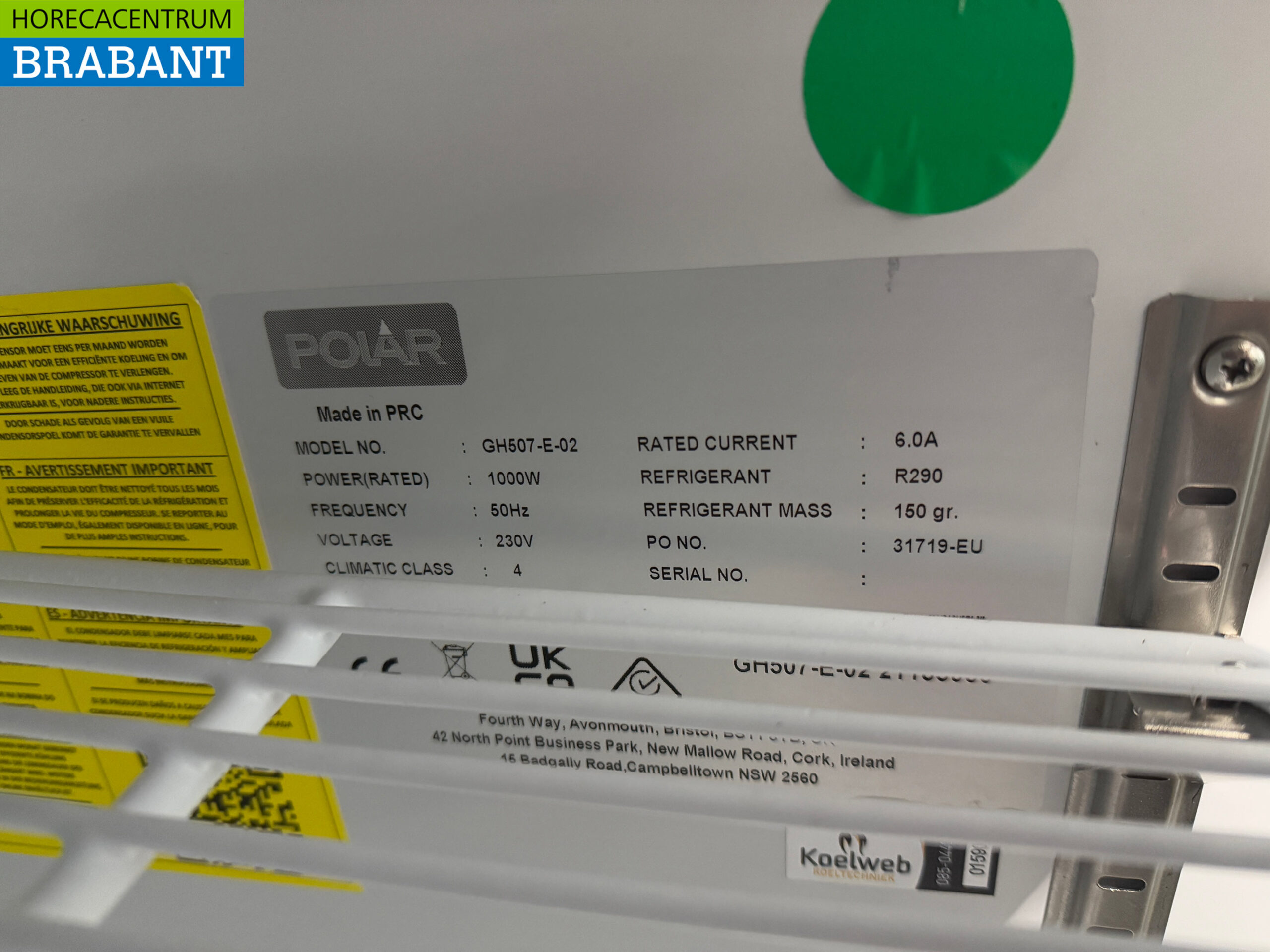 Polar Glass door freezer cabinet Freezer cabinet with glass doors 920 liters 230V Horeca - Image 5