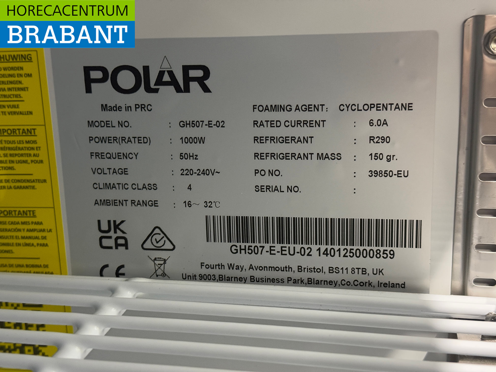 Polar Glass door freezer cabinet Freezer cabinet with glass doors 920 liters 230V Horeca - Image 5