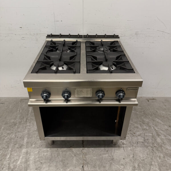 RVS Alpeninox 4 Burner Gas Stove 80 cm GAS Horeca