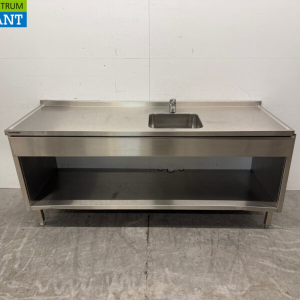 Stainless steel sink Sink with faucet 200 x 70 x 90 cm Catering