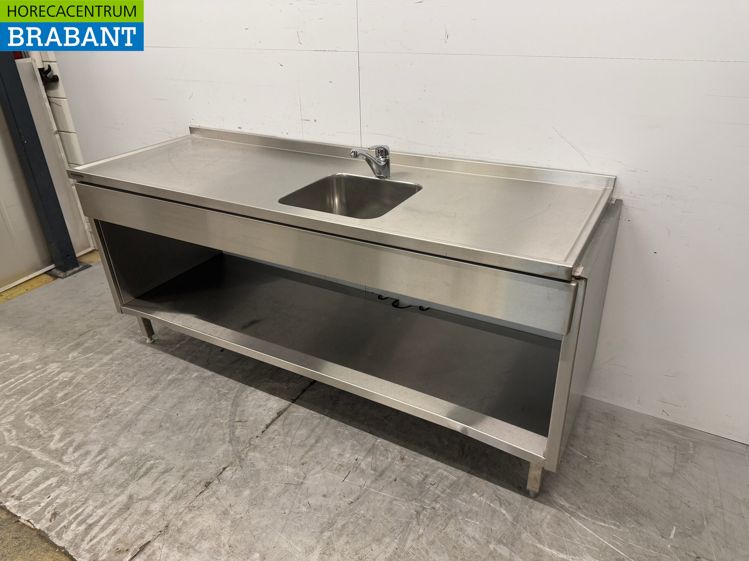 Stainless steel sink Sink with faucet 200 x 70 x 90 cm Catering - Image 2