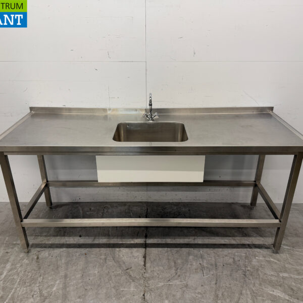 Stainless steel sink Sink with faucet 200 x 70 x 90.5 cm Catering
