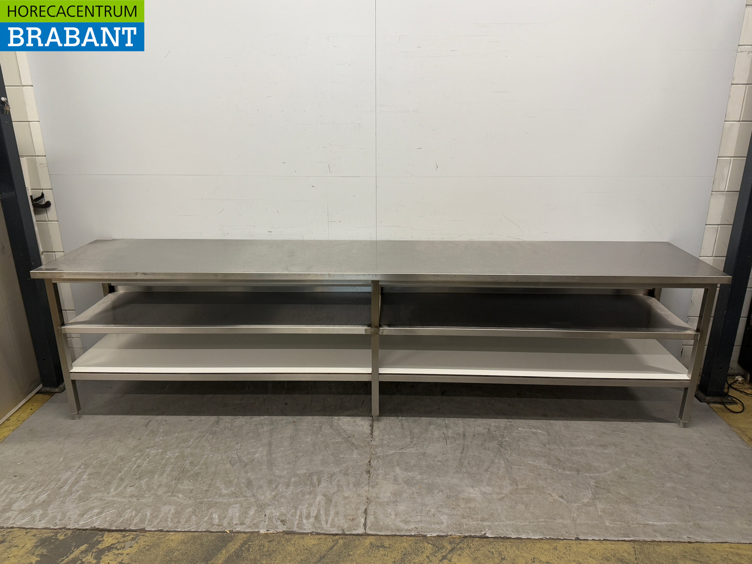 Stainless steel Worktable with undershelf 356 x 70 x 91 cm Catering