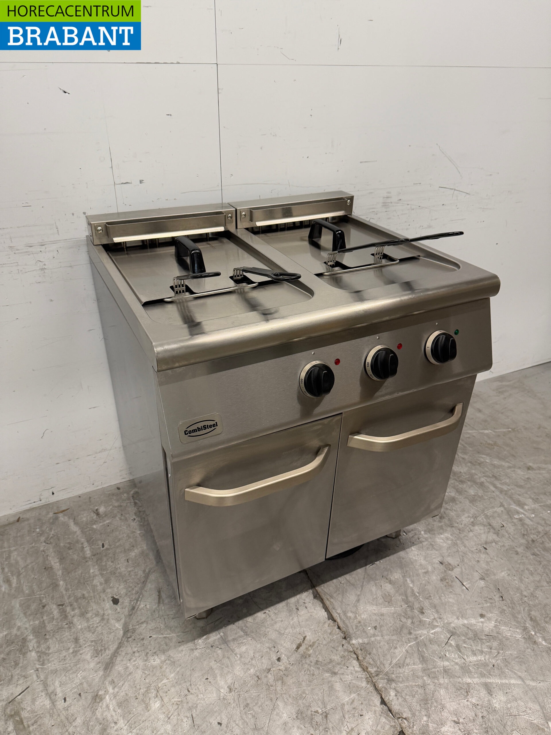 Stainless steel Combisteel Double Fryer 2 x 18 liters 400V Horeca - Image 3