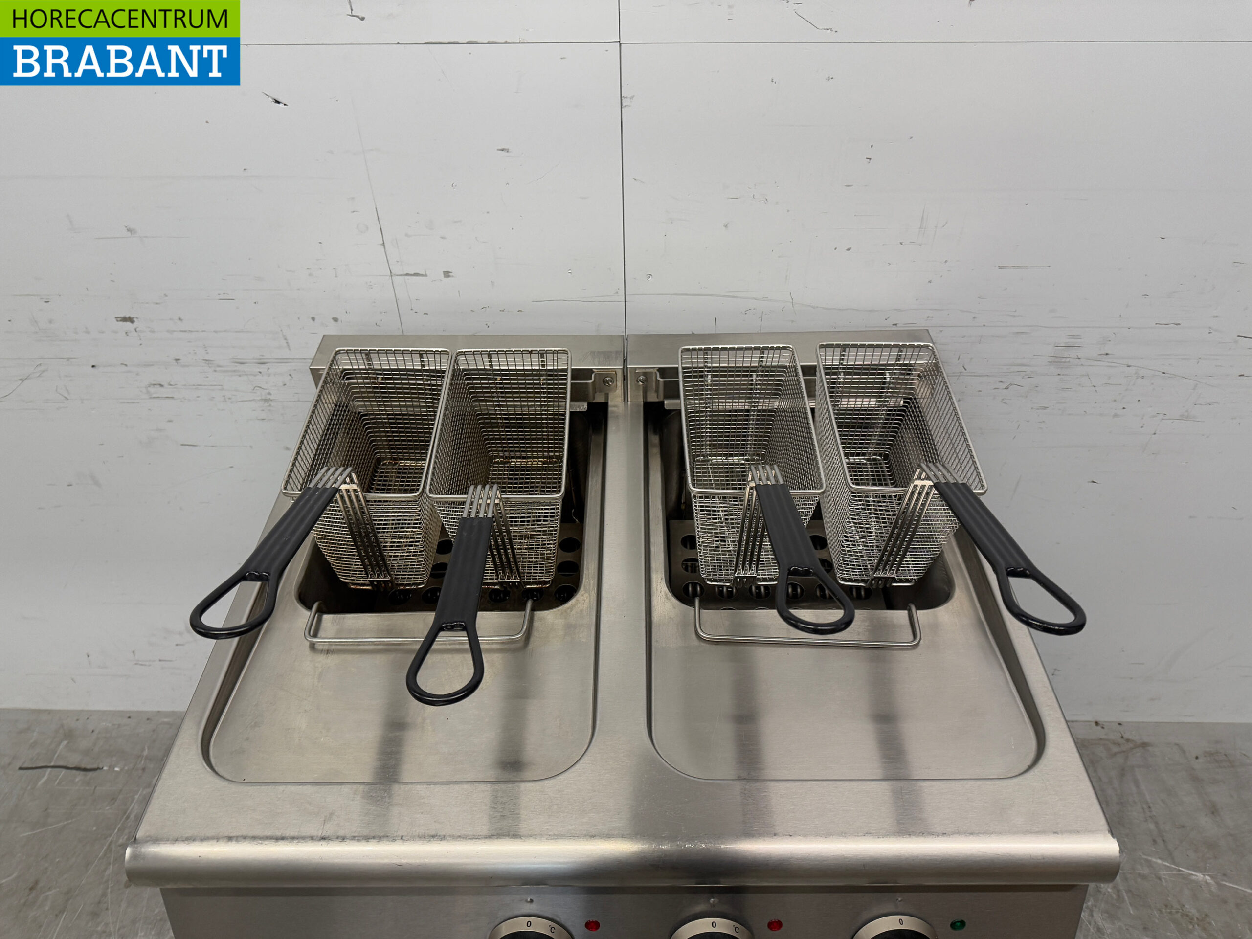 Stainless steel Combisteel Double Fryer 2 x 18 liters 400V Horeca - Image 4