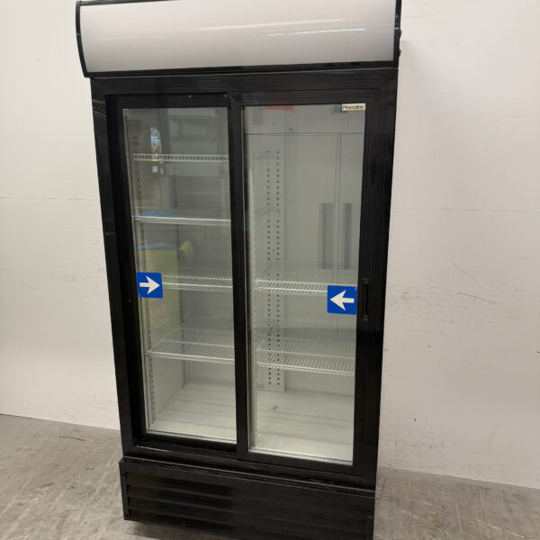 Promoline Mobile Glass Door Refrigerator 800 liters 2 Sliding Doors 230V Catering