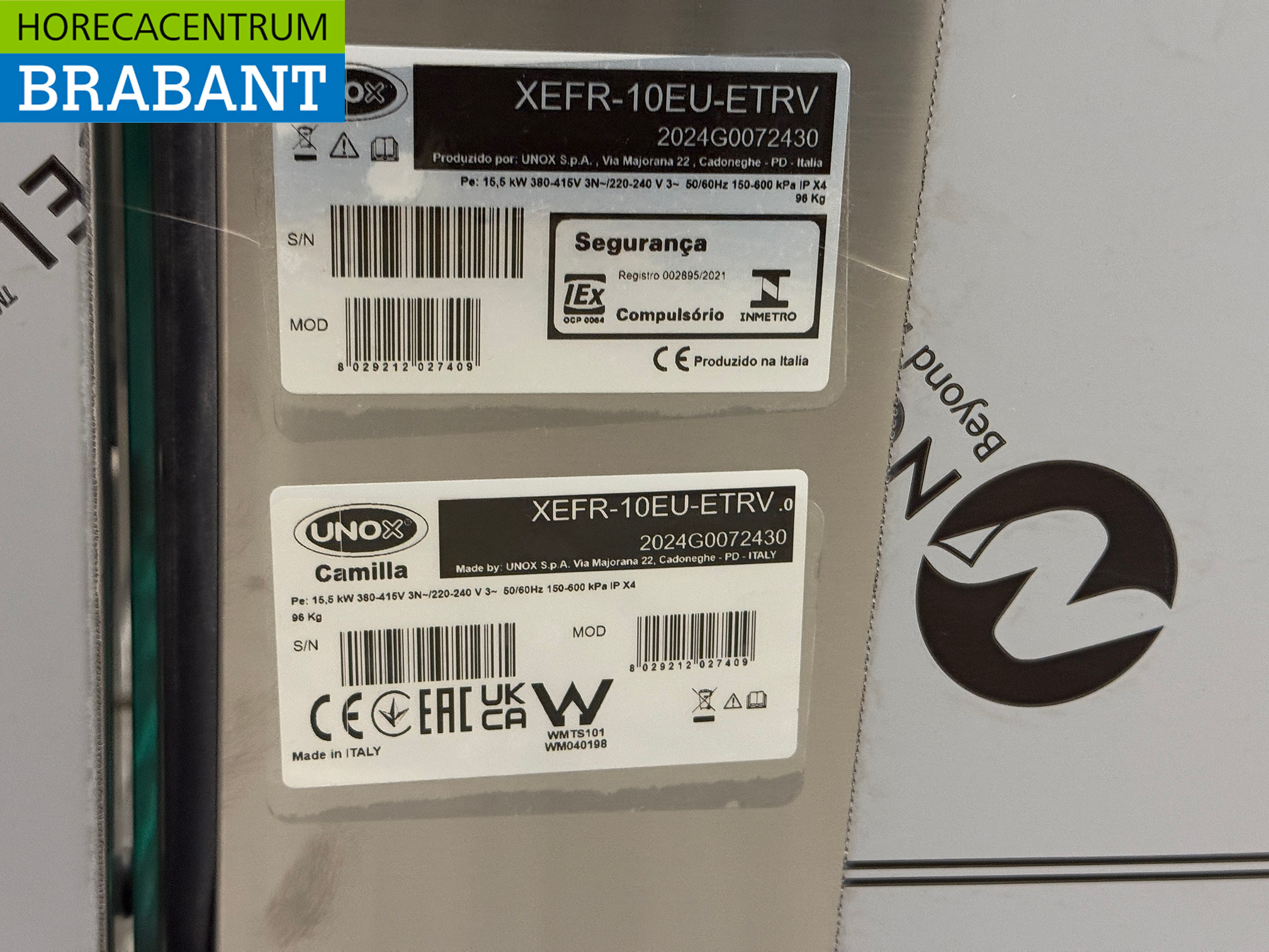 Stainless steel Unox Bakerlux Hot air oven with moisture injection 10 x 60/40 cm 400V Horeca - Image 6