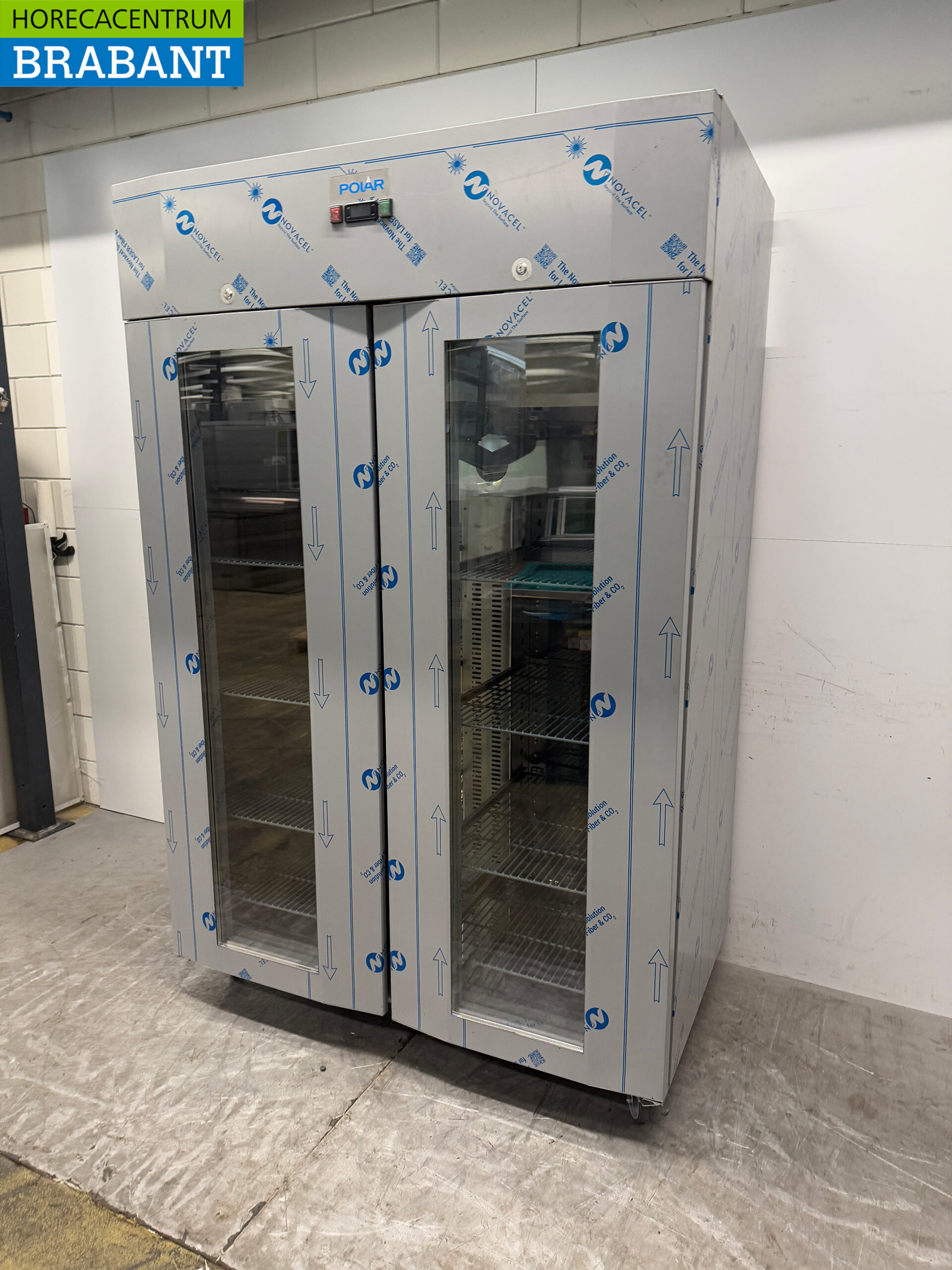 Stainless steel Polar Mobile Double Door Glass Door Refrigerator 1400 liters 230V Catering - Image 2